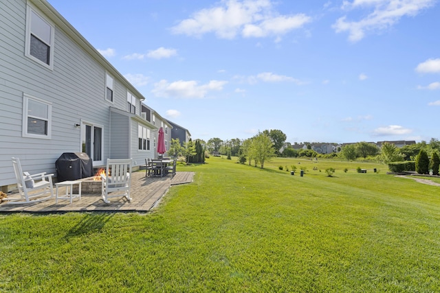 185 Saffron Dr, Sunbury, OH 43074 - view of grassy yard featuring a patio area