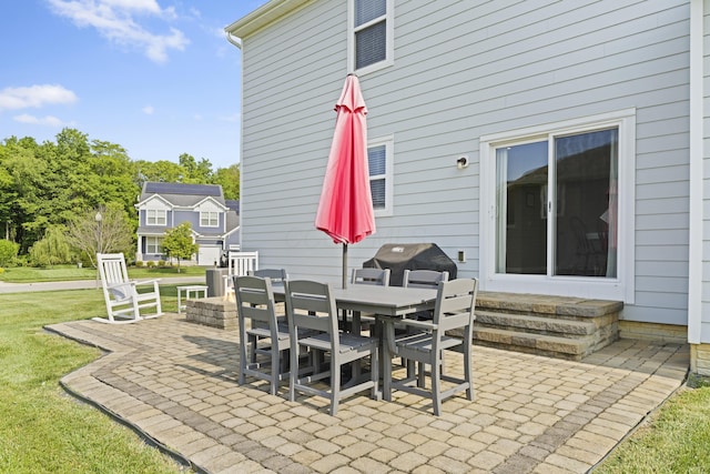 185 Saffron Dr, Sunbury, OH 43074 - view of patio / terrace with outdoor dining space and grilling area