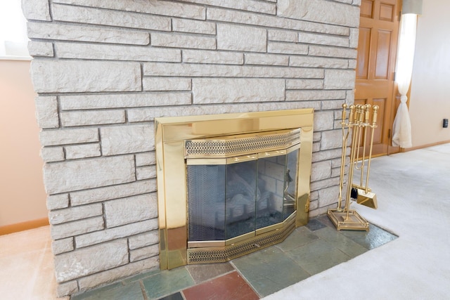 803 Wiltshire Rd, Columbus, OH 43204 - detailed view of a stone fireplace