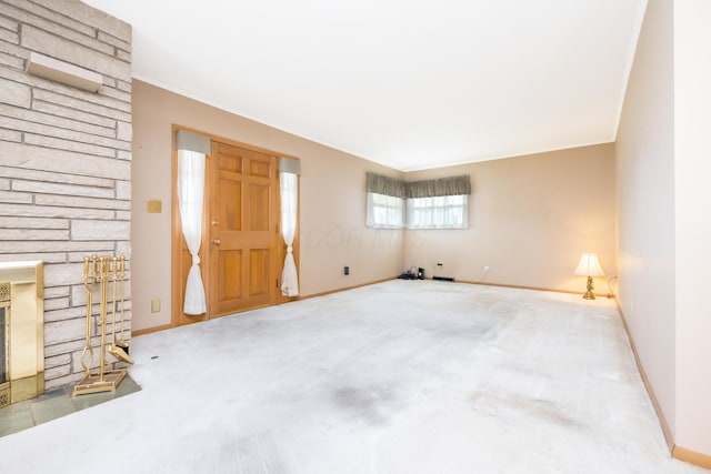 803 Wiltshire Rd, Columbus, OH 43204 - entryway with baseboards and carpet flooring