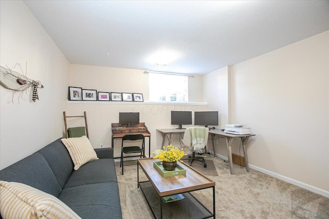 139 Preswicke Ml, Blacklick, OH 43004 - living area with carpet flooring, a desk, and baseboards