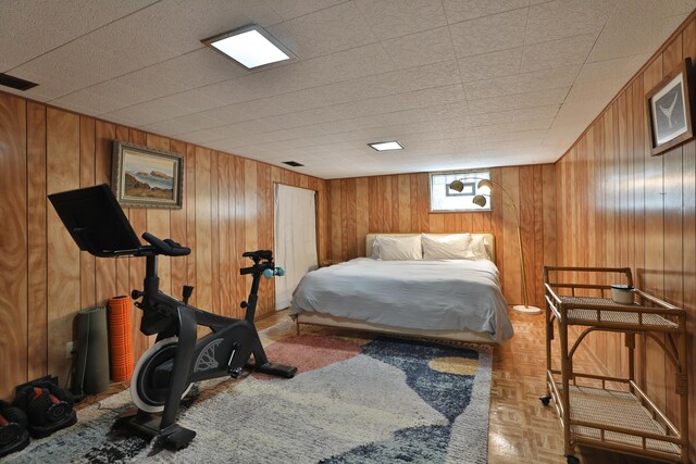 203 Winthrop Rd, Columbus, OH 43214 - bedroom with wood walls