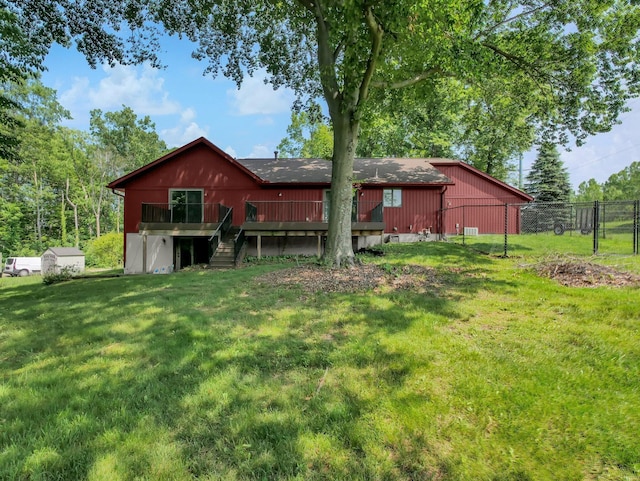 8587 Blacks Rd, Pataskala, OH 43062 - rear view of property with a deck