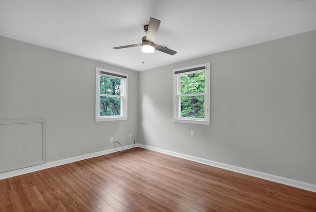 6233 Coonpath Rd NW, Carroll, OH 43112 - unfurnished room with healthy amount of natural light, wood finished floors, and ceiling fan