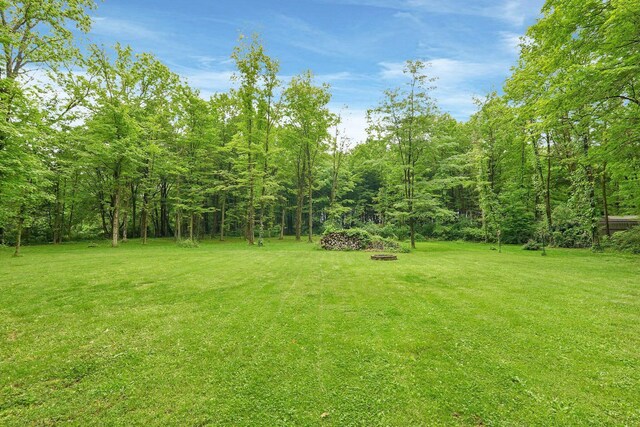 6233 Coonpath Rd NW, Carroll, OH 43112 - view of grassy yard with a fire pit