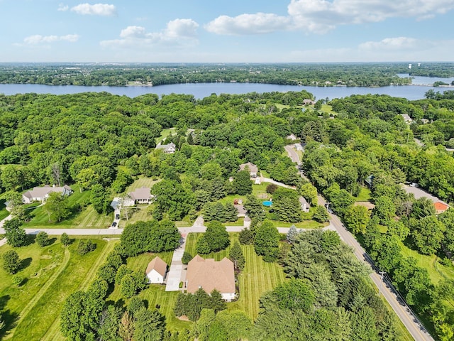 5337 Teresas Trl, Galena, OH 43021 - drone / aerial view of a nearby body of water and a heavily wooded area