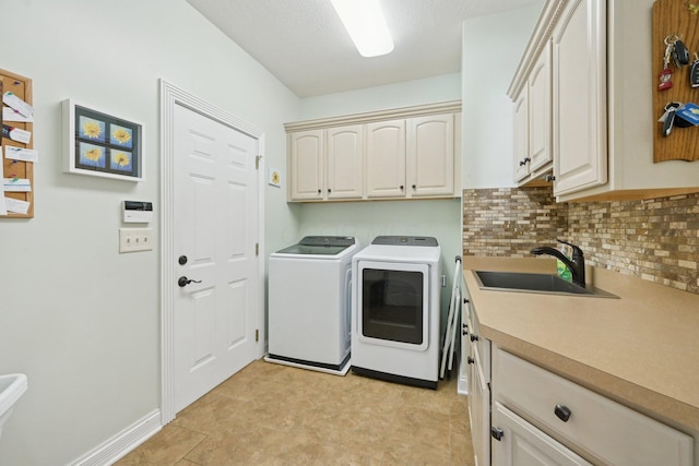 5337 Teresas Trl, Galena, OH 43021 - laundry room with cabinet space, washing machine and dryer, and baseboards
