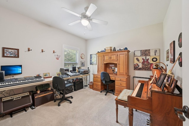 5337 Teresas Trl, Galena, OH 43021 - home office with light colored carpet and ceiling fan