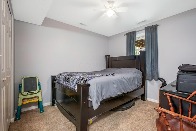 765 Huntley Ave, Logan, OH 43138 - carpeted bedroom featuring baseboards and a ceiling fan