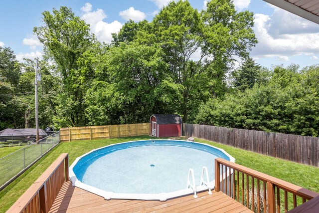 765 Huntley Ave, Logan, OH 43138 - view of swimming pool with a wooden deck