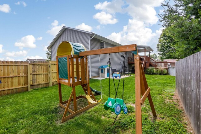 765 Huntley Ave, Logan, OH 43138 - view of play area with a wooden deck