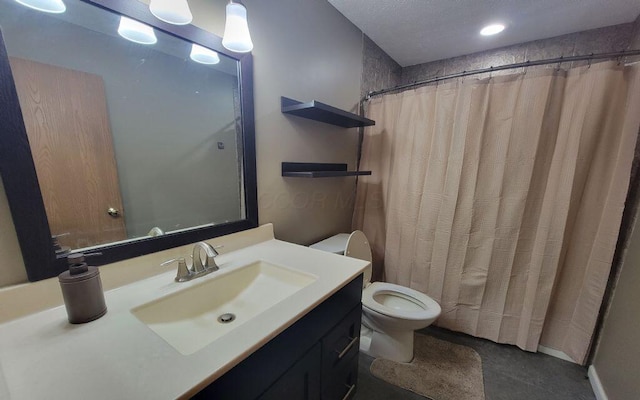3230 Saint Bernard Cir, Columbus, OH 43232 - full bathroom with toilet, vanity, and a shower with shower curtain