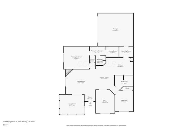 4298 Bridgeside Pl, New Albany, OH 43054 - floor plan / room layout