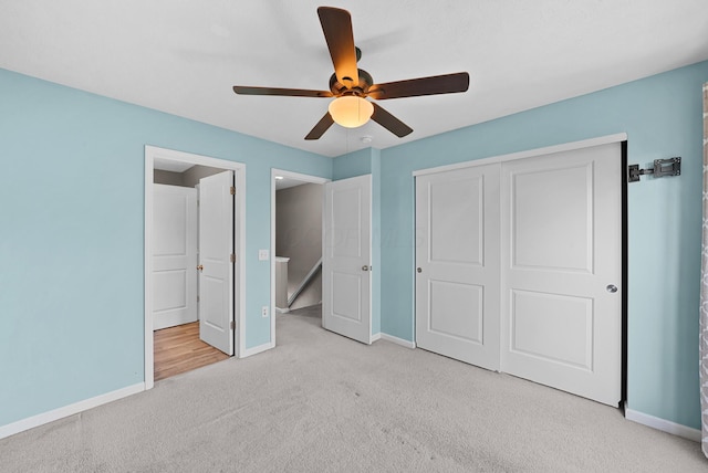 5801 Bridgehampton Dr, New Albany, OH 43054 - unfurnished bedroom with carpet, a closet, and ceiling fan
