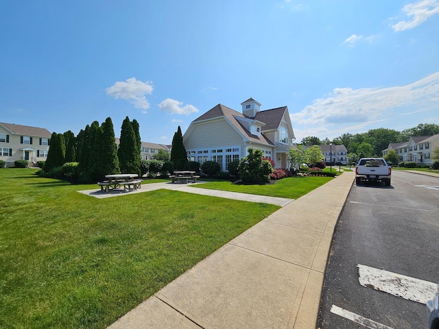 5801 Bridgehampton Dr, New Albany, OH 43054 - view of front of house featuring a front yard and a residential view