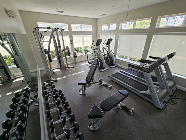 5801 Bridgehampton Dr, New Albany, OH 43054 - workout area with plenty of natural light