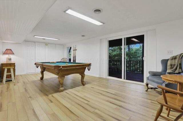 1275 Taos Ln, Sugar Grove, OH 43155 - recreation room featuring billiards table and light wood-style flooring