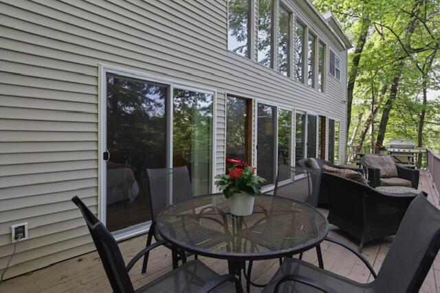 1275 Taos Ln, Sugar Grove, OH 43155 - wooden terrace with outdoor dining space
