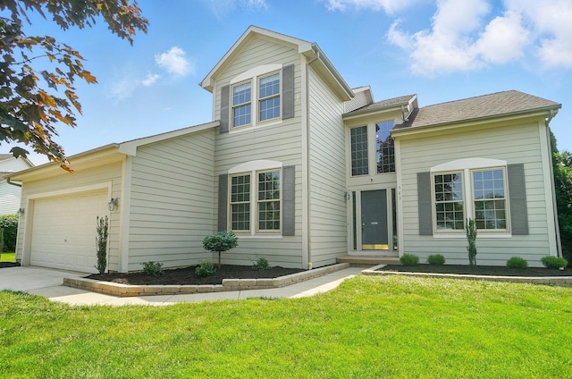 583 Marhurst Ct, Galloway, OH 43119 - traditional home featuring an attached garage, a front lawn, and concrete driveway
