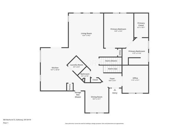 583 Marhurst Ct, Galloway, OH 43119 - property floor plan