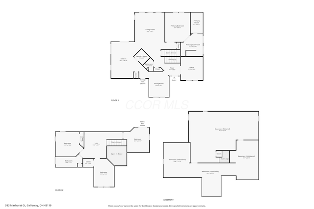 583 Marhurst Ct, Galloway, OH 43119 - floor plan / room layout