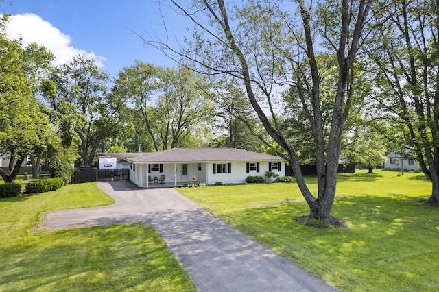 2147 Summit View Rd, Powell, OH 43065 - ranch-style house with asphalt driveway