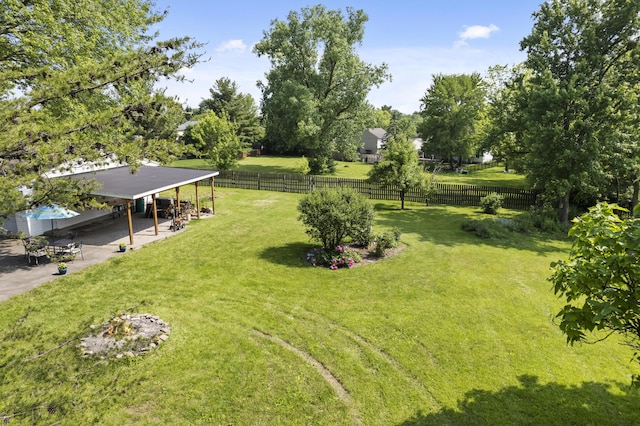 2147 Summit View Rd, Powell, OH 43065 - view of yard featuring a patio area