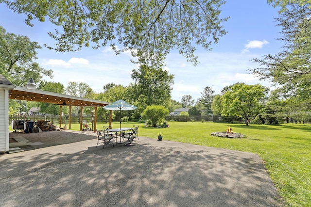 2147 Summit View Rd, Powell, OH 43065 - surrounding community featuring a patio area and a fire pit
