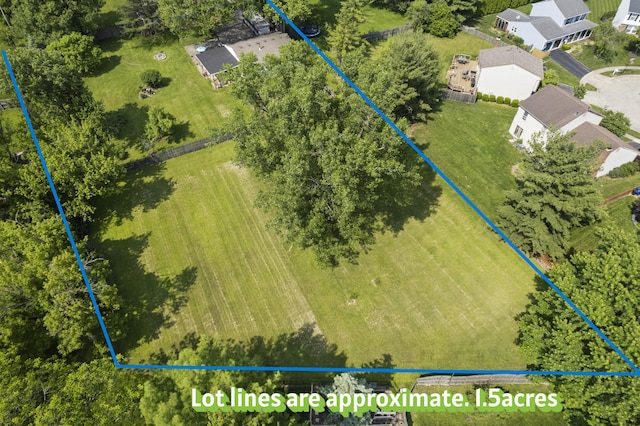2147 Summit View Rd, Powell, OH 43065 - aerial view of property and surrounding area with property parcel outlined