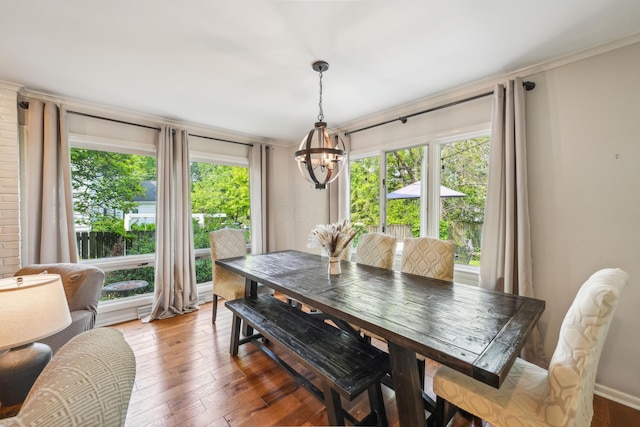 2171 Northam Rd, Columbus, OH 43221 - dining area with a chandelier and wood-type flooring