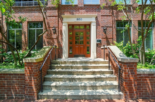 250 Daniel Burnham Sq Unit 304, Columbus, OH 43215 - doorway to property with brick siding