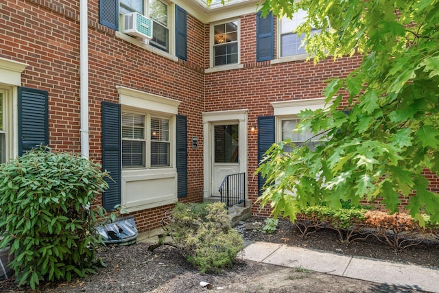 1775 NW Ct Unit 114 J, Columbus, OH 43212 - property entrance featuring brick siding and cooling unit