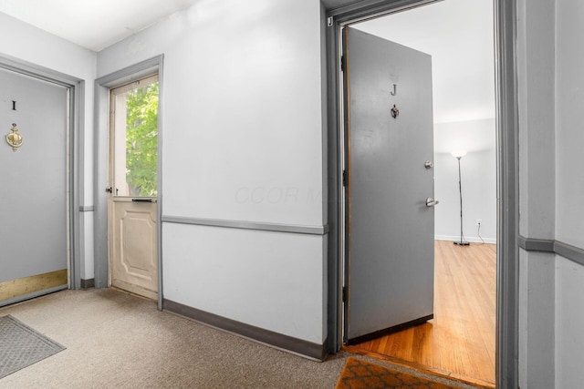 1775 NW Ct Unit 114 J, Columbus, OH 43212 - corridor with baseboards and wood finished floors