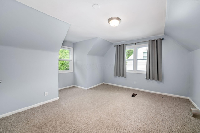 677 E Weisheimer Rd, Columbus, OH 43214 - additional living space featuring vaulted ceiling, baseboards, and carpet
