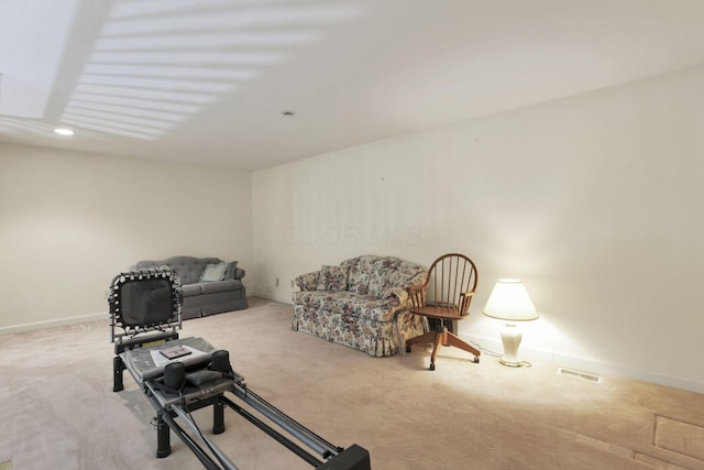 53 Stone House Ct, Newark, OH 43055 - living area with carpet flooring, baseboards, and recessed lighting