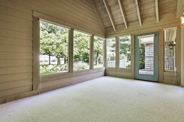 53 Stone House Ct, Newark, OH 43055 - unfurnished sunroom with healthy amount of natural light and vaulted ceiling