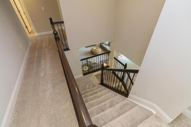 829 Pathlow Dr, Pickerington, OH 43147 - stairs featuring carpet and baseboards