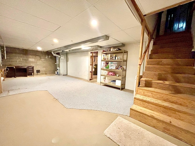 5401 Plantation Rd, Sunbury, OH 43074 - finished below grade area featuring stairway