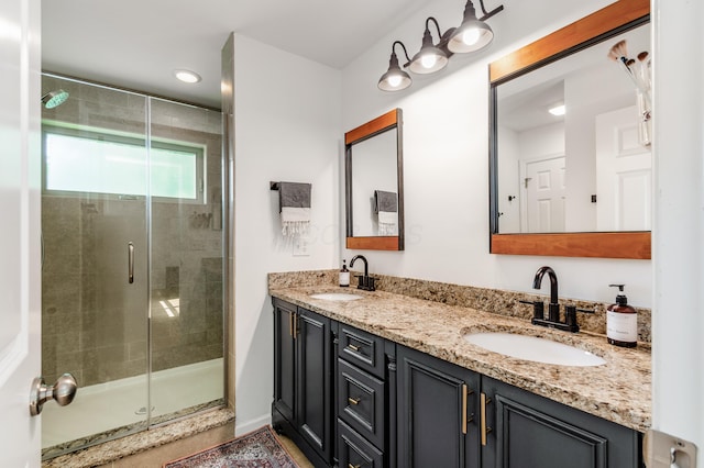 410 Acton Rd, Columbus, OH 43214 - full bath featuring double vanity and a shower stall
