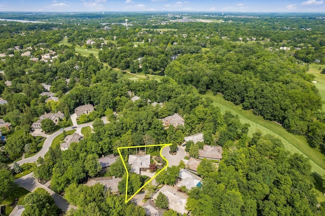 5769 Royal Lytham Ct, Dublin, OH 43017 - aerial view of property's location with property parcel outlined