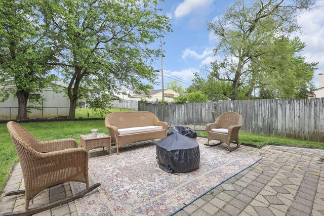 840 Gulliver Dr, Columbus, OH 43207 - view of patio / terrace with an outdoor living space