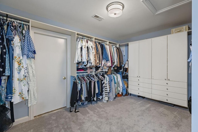 2570 Jewett Rd, Powell, OH 43065 - spacious closet featuring carpet flooring and attic access