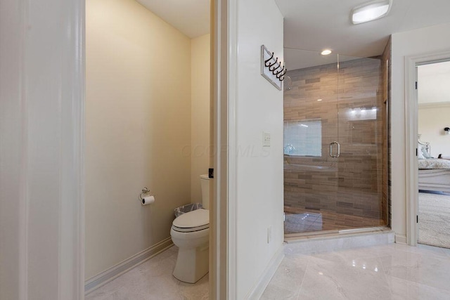 2570 Jewett Rd, Powell, OH 43065 - full bath featuring a shower stall and marble finish floors
