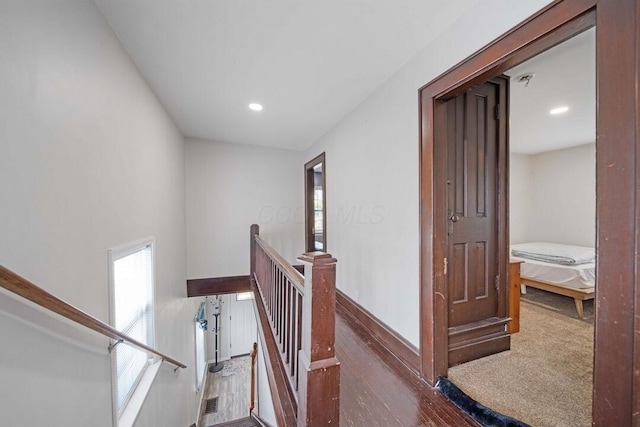 926 Harmon Ave, Columbus, OH 43223 - stairs with wood finished floors, plenty of natural light, and recessed lighting