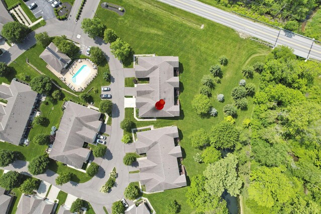 6370 Portrait Cir Unit 103, Westerville, OH 43081 - aerial view of residential area featuring a pool