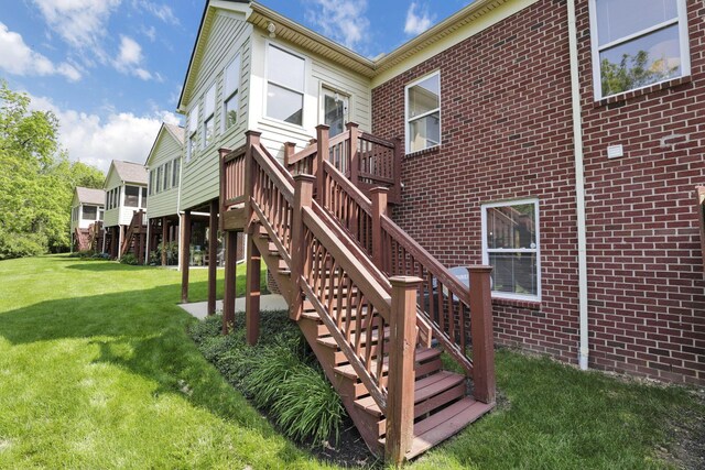 6370 Portrait Cir Unit 103, Westerville, OH 43081 - wooden terrace featuring a lawn