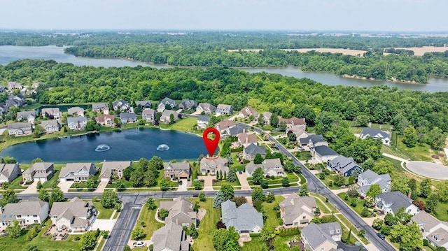5753 Aster Way, Galena, OH 43021 - aerial overview of property's location with a nearby body of water and nearby suburban area