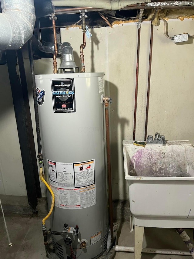170 E Maynard Ave, Columbus, OH 43202 - utility room featuring water heater and a sink