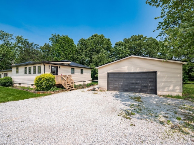 12609 Fancher Rd, Westerville, OH 43082 - view of front of home featuring a detached garage and an outdoor structure
