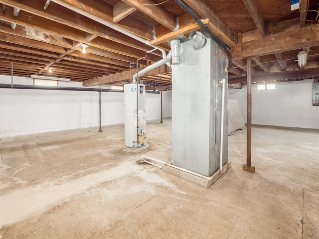 12609 Fancher Rd, Westerville, OH 43082 - basement with water heater and electric panel
